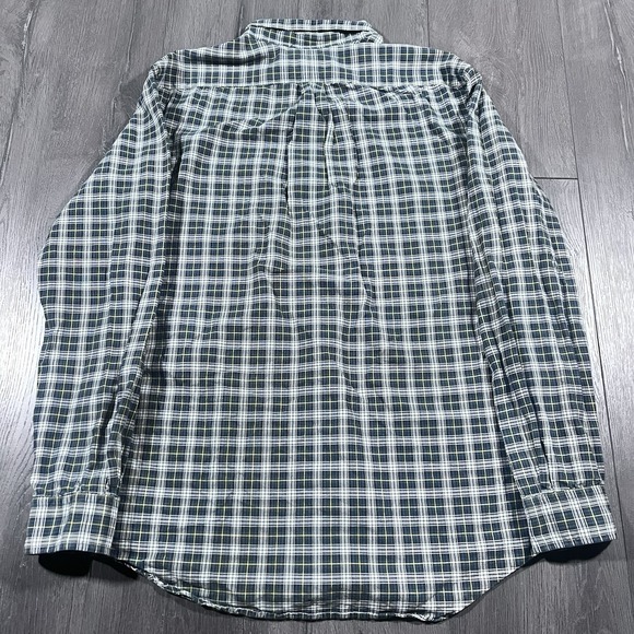 Polo Ralph Lauren Shirt Mens Large Green White Yellow‎ Pony Tartan Plaid Preppy - Picture 3 of 7